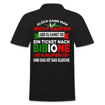 Italienische Flagge Bibione Geschenk - Männer Poloshirt - Schwarz - Hinten - Kai (181cm)