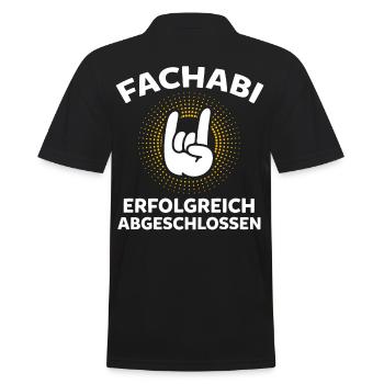 Fachabitur Erfolgreich Fachabifeier Fachabi Schula - Männer Poloshirt - Schwarz - Hinten - Kai (181cm)