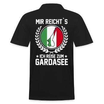 Gardasee Urlaub Geschenk - Männer Poloshirt - Schwarz - Hinten - Kai (181cm)