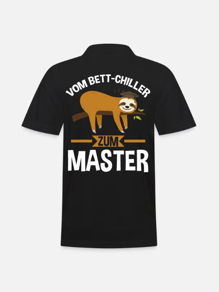 Bett Chiller Master Masterarbeit Akademiker - Männer Poloshirt - Schwarz