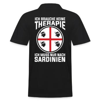 Sardinien Therapie Mittelmeer Italien Geschenk - Männer Poloshirt - Schwarz - Hinten - Kai (181cm)