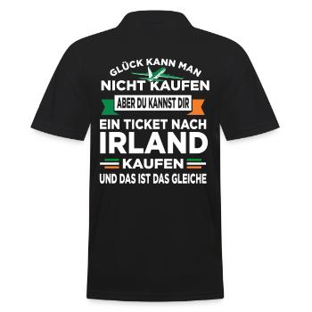 Irische Flagge Irisch Ireland Iren Irland - Männer Poloshirt - Schwarz - Hinten - Kai (181cm)