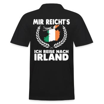 Mir reichts ich reise nach IrlandMir reichts ich r - Männer Poloshirt - Schwarz - Hinten - Kai (181cm)