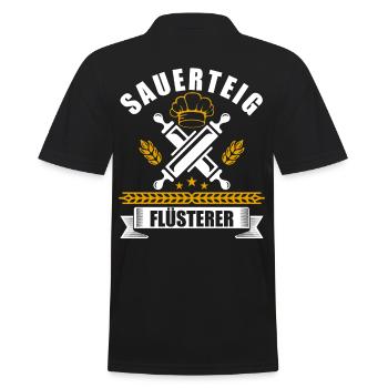 Sauerteig Flüsterer bäckerei beruf - Männer Poloshirt - Schwarz - Hinten - Kai (181cm)