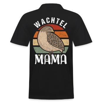 Wachtel Mama wachtel zwergwachtel - Männer Poloshirt - Schwarz - Hinten - Kai (181cm)
