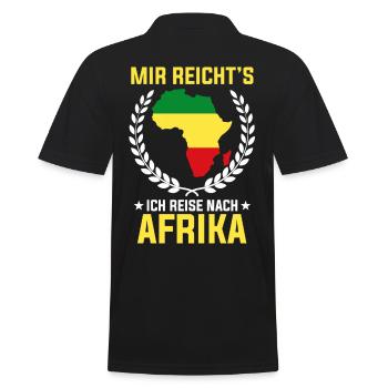 Mir reichts ich reise nach AfrikaMir reichts ich r - Männer Poloshirt - Schwarz - Hinten - Kai (181cm)