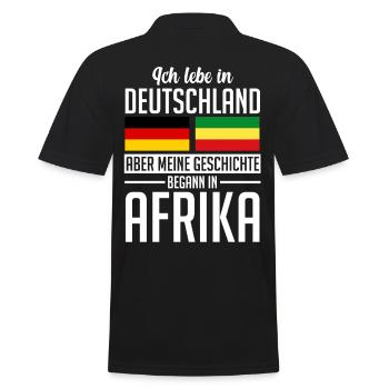 Deutschland Afrikaner Afrikanisch Afrika - Männer Poloshirt - Schwarz - Hinten - Kai (181cm)
