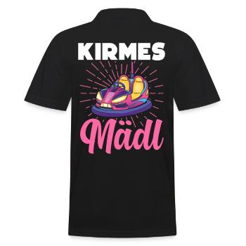 Kirmes Mädl Schausteller Jahrmarkt - Männer Poloshirt - Schwarz - Hinten - Kai (181cm)