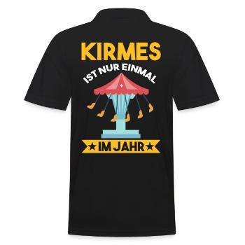 Riesenrad Jahrmarkt Schausteller Kirmes - Männer Poloshirt - Schwarz - Hinten - Kai (181cm)