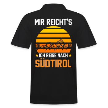 Mir reichts ich reise nach SüdtirolMir reichts ich - Männer Poloshirt - Schwarz - Hinten - Kai (181cm)