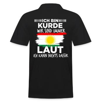 Kurde Kurden Kurdistan Kurdische Flagge - Männer Poloshirt - Schwarz - Hinten - Kai (181cm)