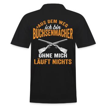Büchsenmacher Waffenschmied Waffenmacher - Männer Poloshirt - Schwarz - Hinten - Kai (181cm)