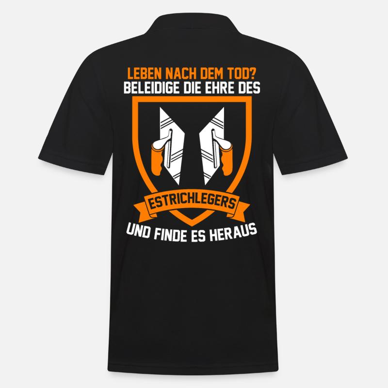 Estrichleger Baustelle Bodenleger - Männer Poloshirt - Schwarz