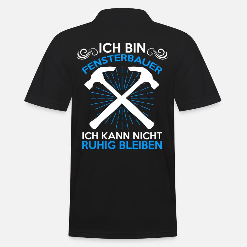 Glaser Baustelle Fensterbauer - Männer Poloshirt - Schwarz
