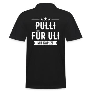 Pulli für Uli Geschenk - Männer Poloshirt - Schwarz - Hinten - Kai (181cm)
