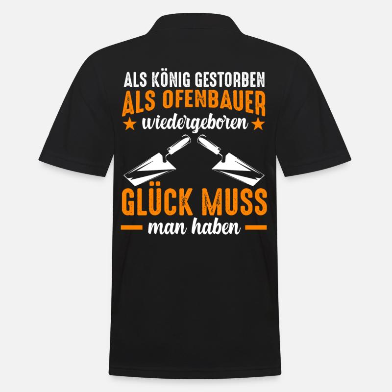Ofenbauer Ofenbaumeister - Männer Poloshirt - Schwarz
