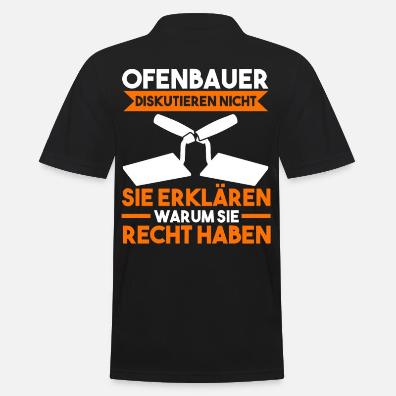 Ofenbauer Kaminbau - Männer Poloshirt - Schwarz