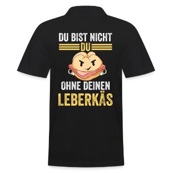 Leberkäse Leberkäs Fleischkäse Bayern - Männer Poloshirt - Schwarz - Hinten - Kai (181cm)