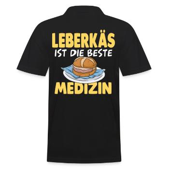 Leberkäse Leberkäs Fleischkäse - Männer Poloshirt - Schwarz - Hinten - Kai (181cm)