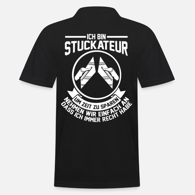 Verputzer Stuckateur - Männer Poloshirt - Schwarz