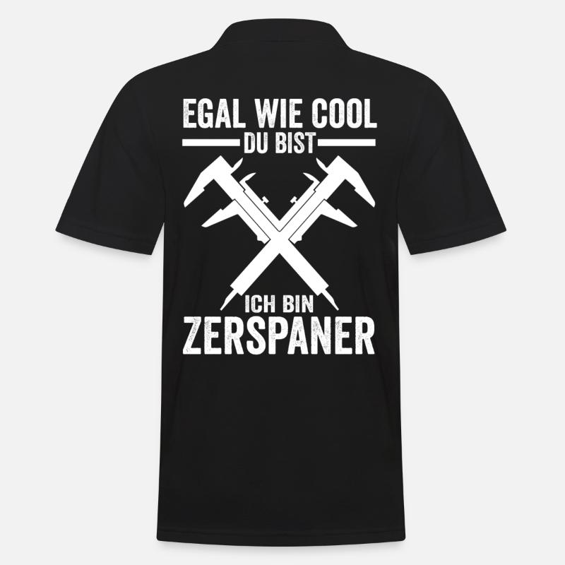 Zerspaner Fräser Dreher - Männer Poloshirt - Schwarz