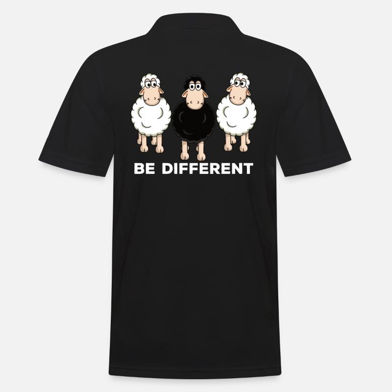 Sheep Sheep Be different Gift - Men's Polo Shirt - black