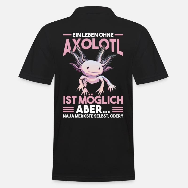 Ein Leben ohne Axolotl - Männer Poloshirt - Schwarz