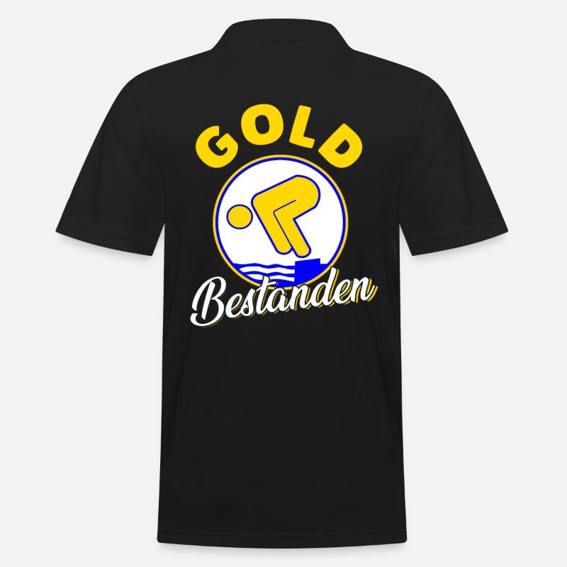 Gold Bestanden - Männer Poloshirt - Schwarz