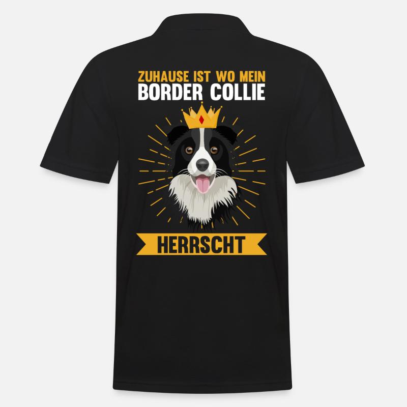 Border Collie - Männer Poloshirt - Schwarz
