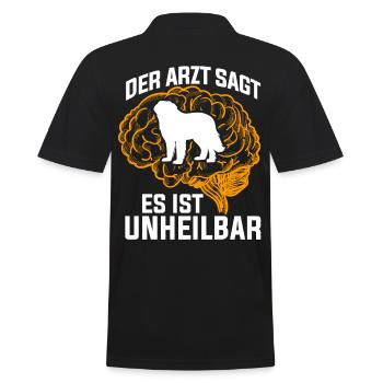 DerArzt sagt es ist unheilbar Hund - Männer Poloshirt - Schwarz - Hinten - Kai (181cm)