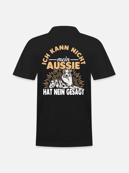 Australian Shepherd Aussie - Männer Poloshirt - Schwarz