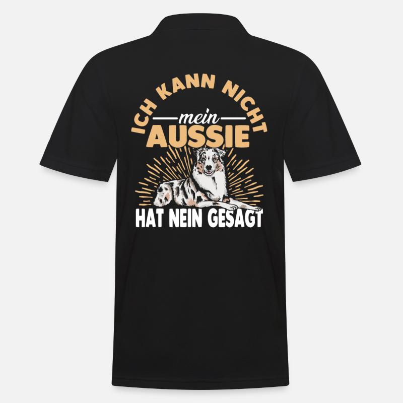 Australian Shepherd Aussie - Männer Poloshirt - Schwarz