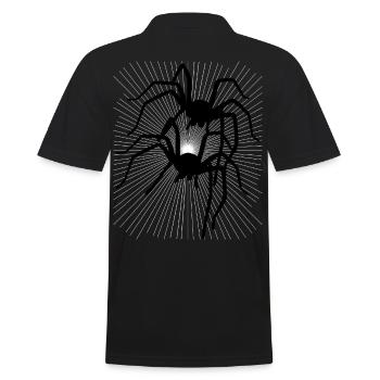 Spinne Spinnen Tiere Kriechen krabbeln Ekel Horror - Männer Poloshirt - Schwarz - Hinten - Kai (181cm)