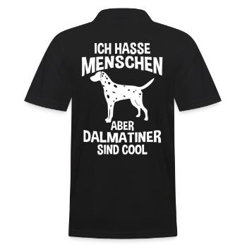 Dalmatiner sind toll Dalmatiner - Männer Poloshirt - Schwarz - Hinten - Kai (181cm)