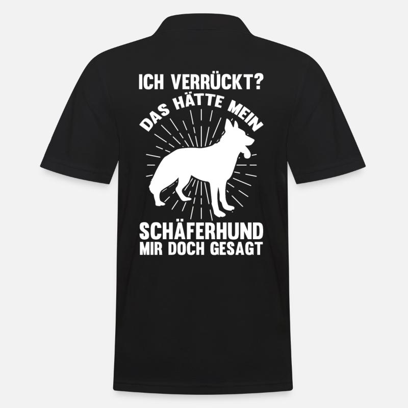 Schäferhund - Männer Poloshirt - Schwarz