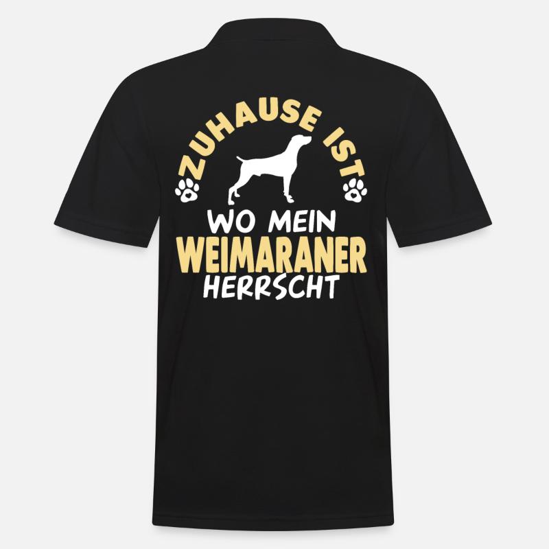 Weimaraner Hunde - Männer Poloshirt - Schwarz