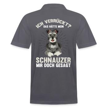 Schnauzer - Männer Poloshirt - Anthrazit - Hinten - Nico (186cm)