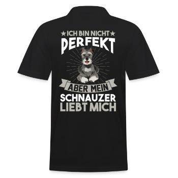 Hund Schnauzer Züchter Schnauzer - Männer Poloshirt - Schwarz - Hinten - Kai (181cm)