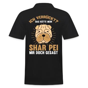 Shar Pei - Männer Poloshirt - Schwarz - Hinten - Kai (181cm)