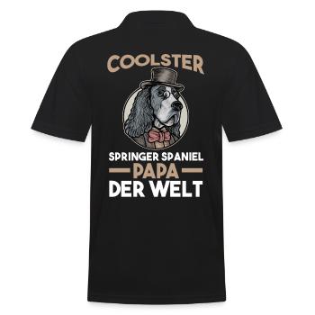 Springer Spaniel Springer Spaniel Papa - Männer Poloshirt - Schwarz - Hinten - Kai (181cm)