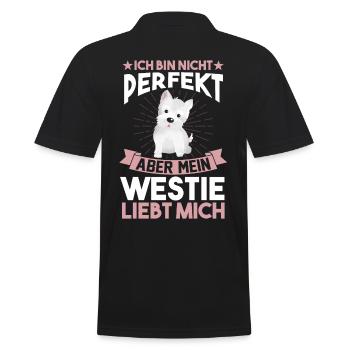 Hund Westie White Terrier Züchter Westie White Te - Männer Poloshirt - Schwarz - Hinten - Kai (181cm)