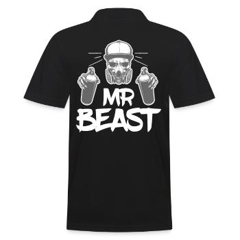 Mr Beast Graffiti Master Spray - Men's Polo Shirt - black - Back - Kai (181cm)