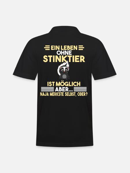 Ein Leben ohne Stinktiere - Männer Poloshirt - Schwarz