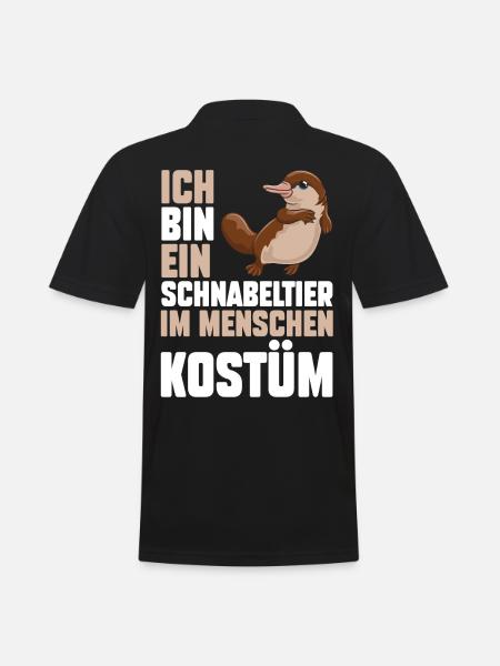 ich bin ein Schnabeltier - Männer Poloshirt - Schwarz