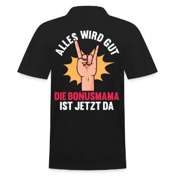 Coole Stiefmutter Muttertag Bonusmama - Männer Poloshirt - Schwarz - Hinten - Kai (181cm)
