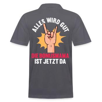 Coole Stiefmutter Muttertag Bonusmama - Männer Poloshirt - Anthrazit - Hinten - Nico (186cm)