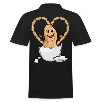 Herzlich Glückwunsch Baby Erdnuss Geburt Kind Ei - Männer Poloshirt - Schwarz - Hinten - Kai (181cm)