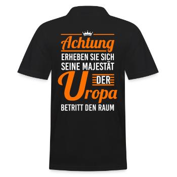 Ihre Majestät der Uropa - Männer Poloshirt - Schwarz - Hinten - Kai (181cm)