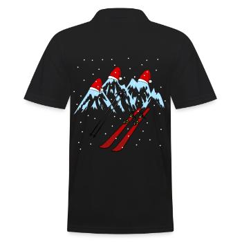 Winterurlaub Skigebiet Ski Langlauf Tirol Xmas Alm - Männer Poloshirt - Schwarz - Hinten - Kai (181cm)