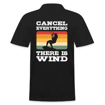 Cancel Everything There Is Wind Kitesurfing - Men's Polo Shirt - black - Back - Kai (181cm)